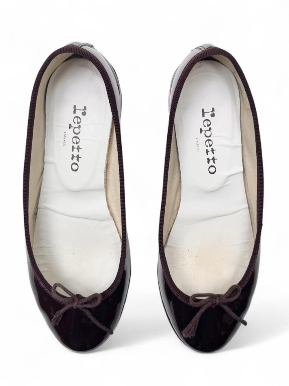Repetto Camille Patent Leather Ballet Flats in Brown - Size 36.5 EU/ 5.5 US